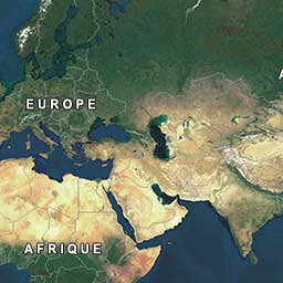 Carte du monde, vue satellite // Carte de la Terre en ligne service